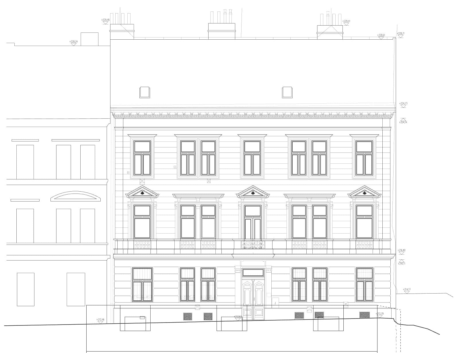 Průčelí budovy Kováků 2